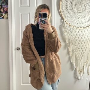 Comfy Teddy Mauve Cardigan